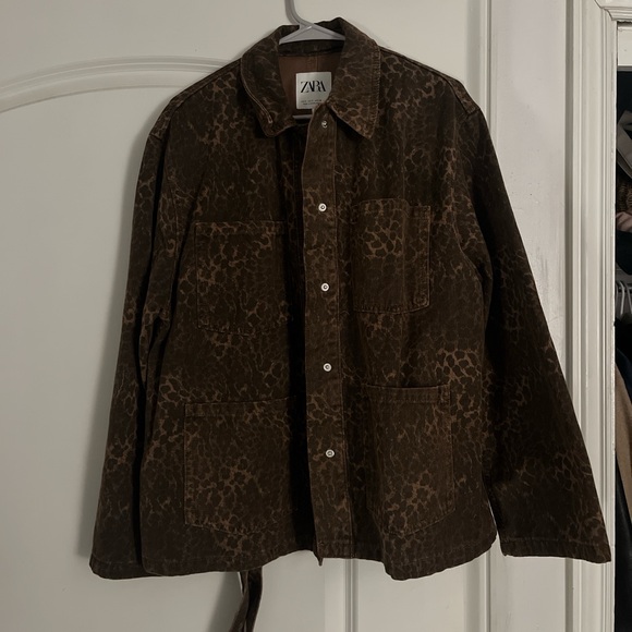 Zara Other - Zara Brown Leopard Print Jacket